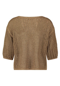 Gold Open Knit Jumper