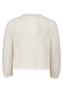 Cream Open Knit Cardigan