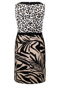 Black Animal Print Shift Dress