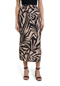 Animal Print Midi Skirt