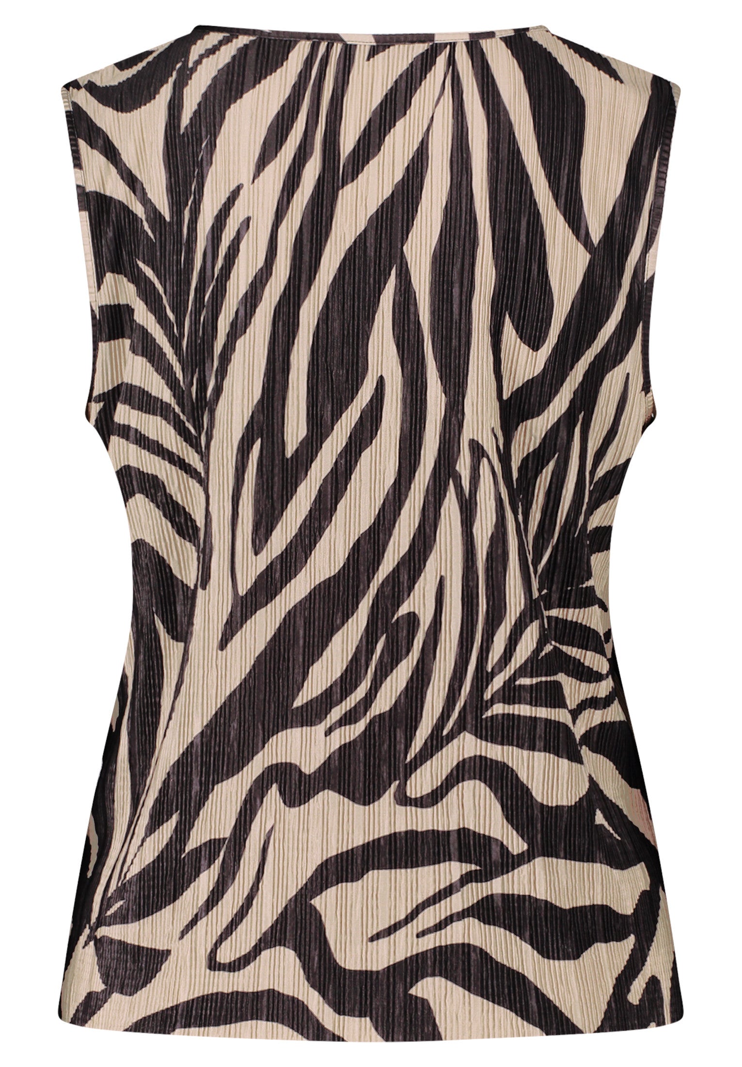 Black Animal Print Sleeveless Top