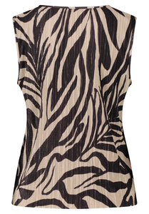 Black Animal Print Sleeveless Top