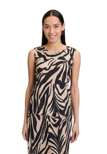 Black Animal Print Sleeveless Top