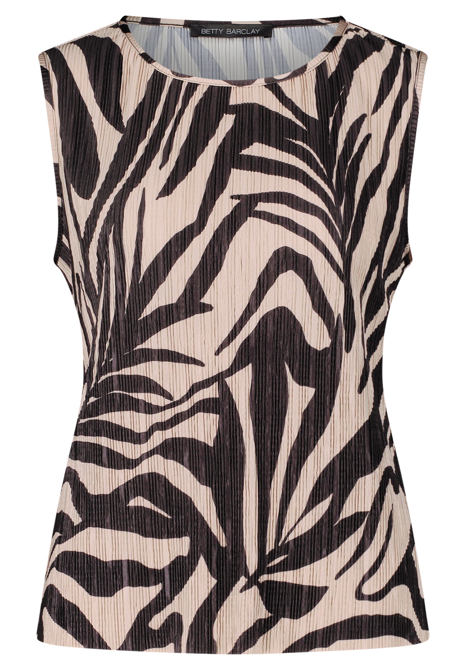 Black Animal Print Sleeveless Top