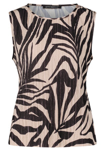 Black Animal Print Sleeveless Top