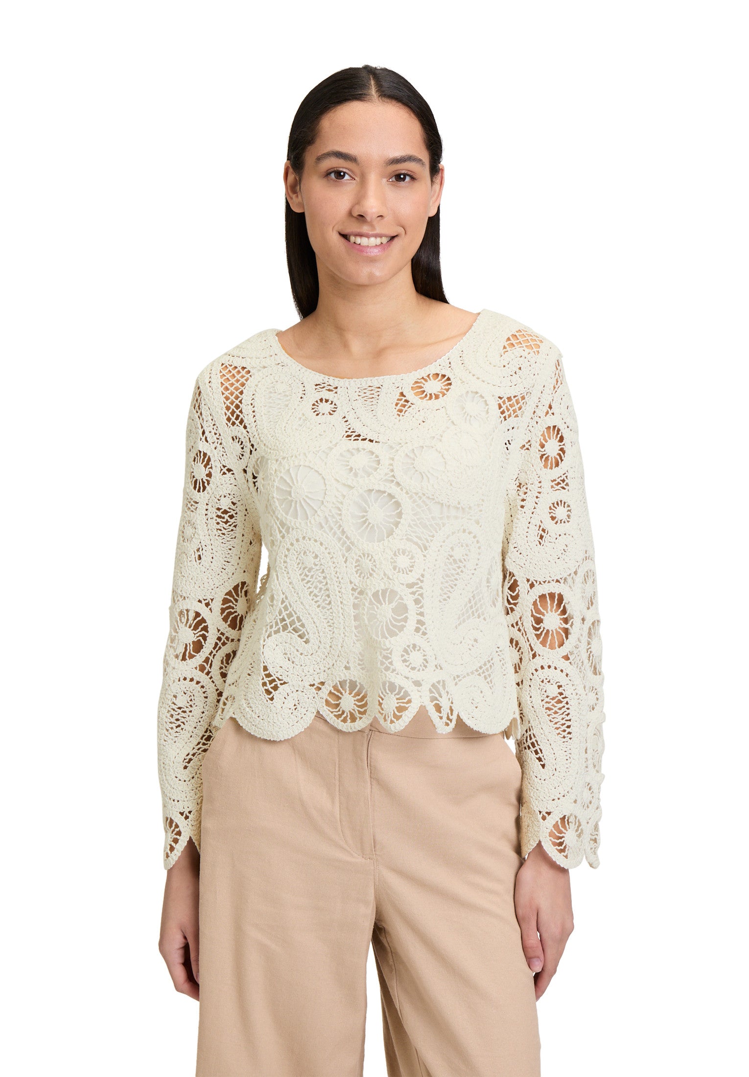 Cream Crochet Jumper