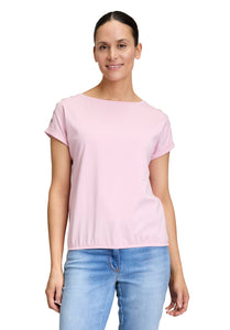 Pink Button Detail T-shirt