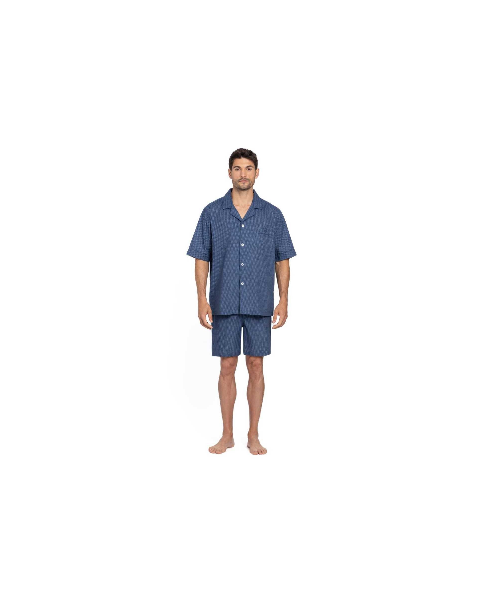 Navy Pyjama Shorts Set