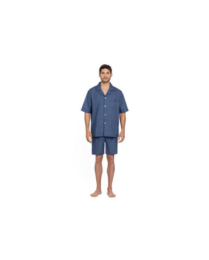 Navy Pyjama Shorts Set