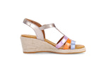 Load image into Gallery viewer, Metallic Romani Wedge
