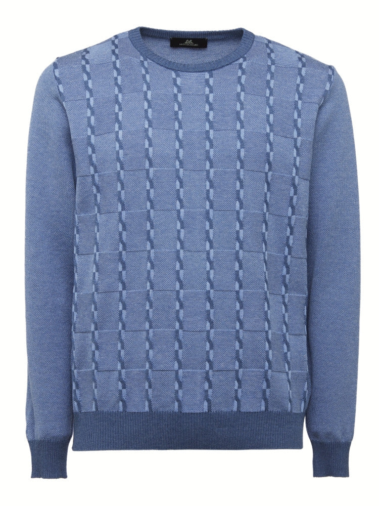 Denim 3D Knit Sweater