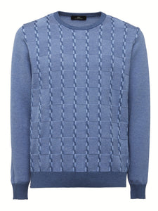 Denim 3D Knit Sweater