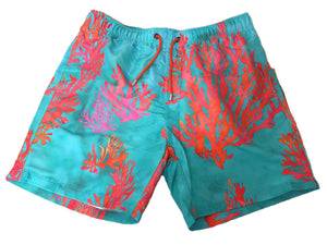 Coral Aqua Swim Shorts