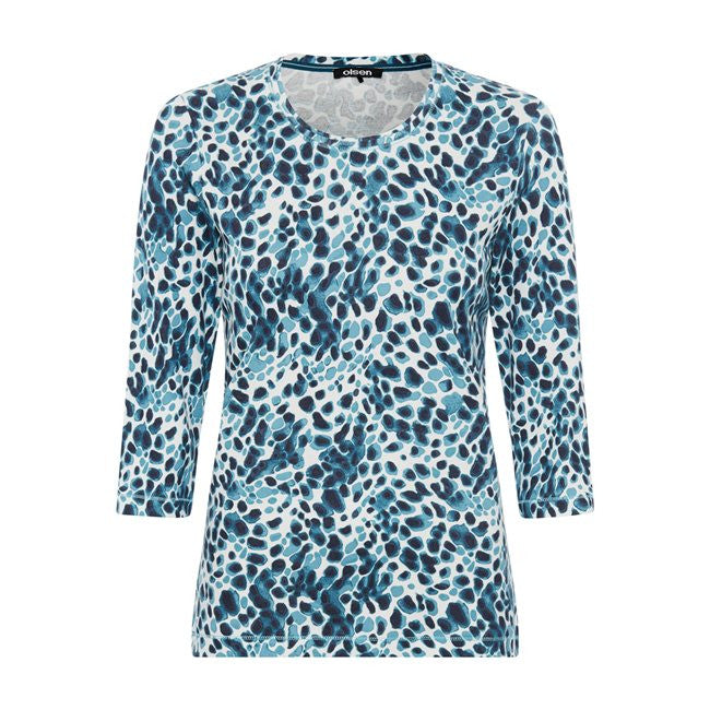 Teal Printed Top