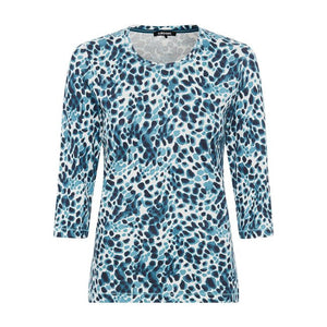 Teal Printed Top