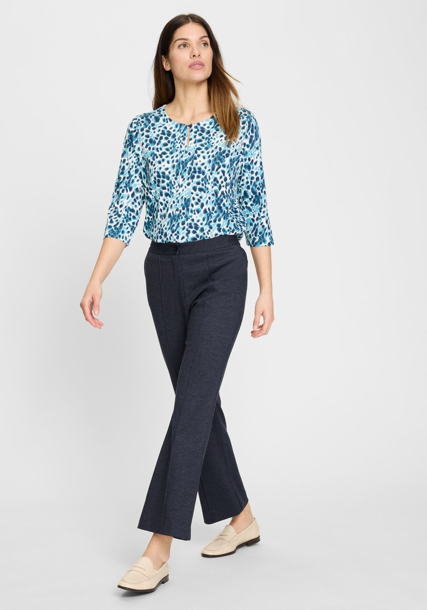 Navy Bootcut Trouser