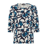 Load image into Gallery viewer, Teal Printed Top

