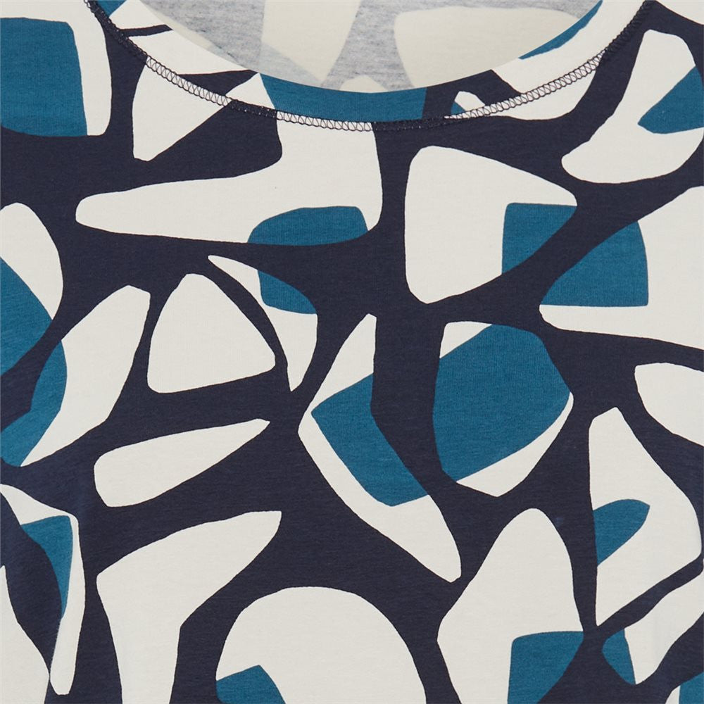 Teal Printed Top