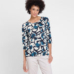 Load image into Gallery viewer, Teal Printed Top
