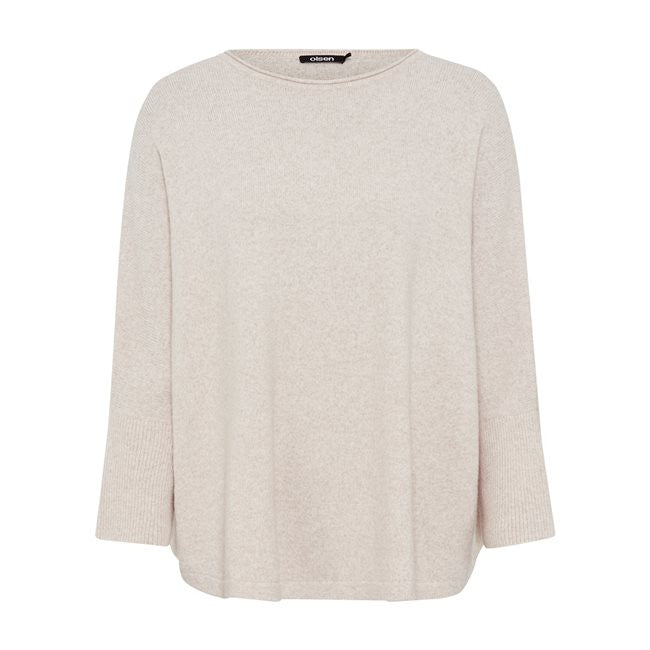 Beige Poncho Jumper