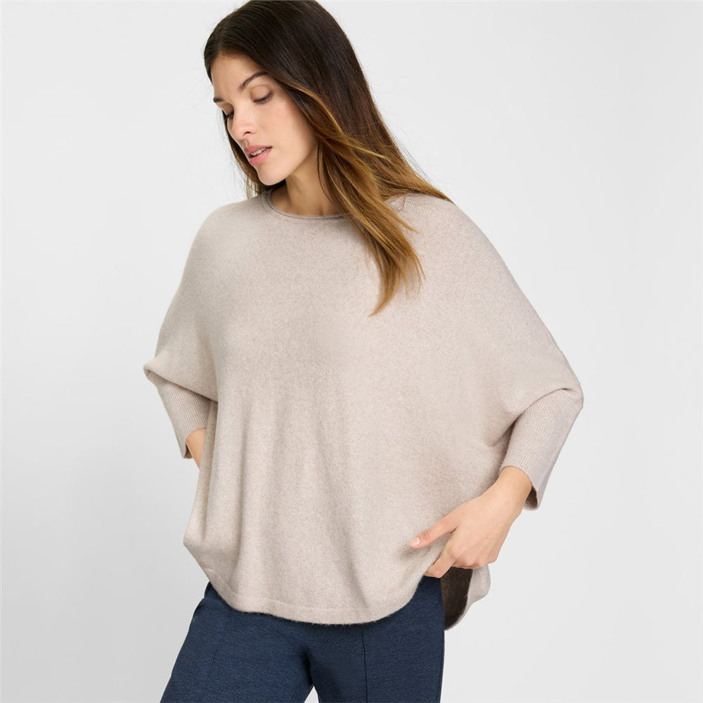 Beige Poncho Jumper