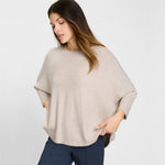 Load image into Gallery viewer, Beige Poncho Jumper
