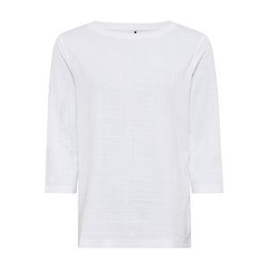 White Subtle Check Top