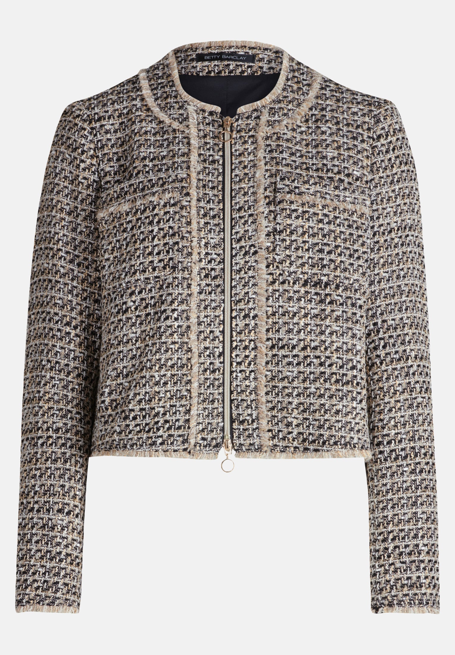 Black Boucle Short Jacket