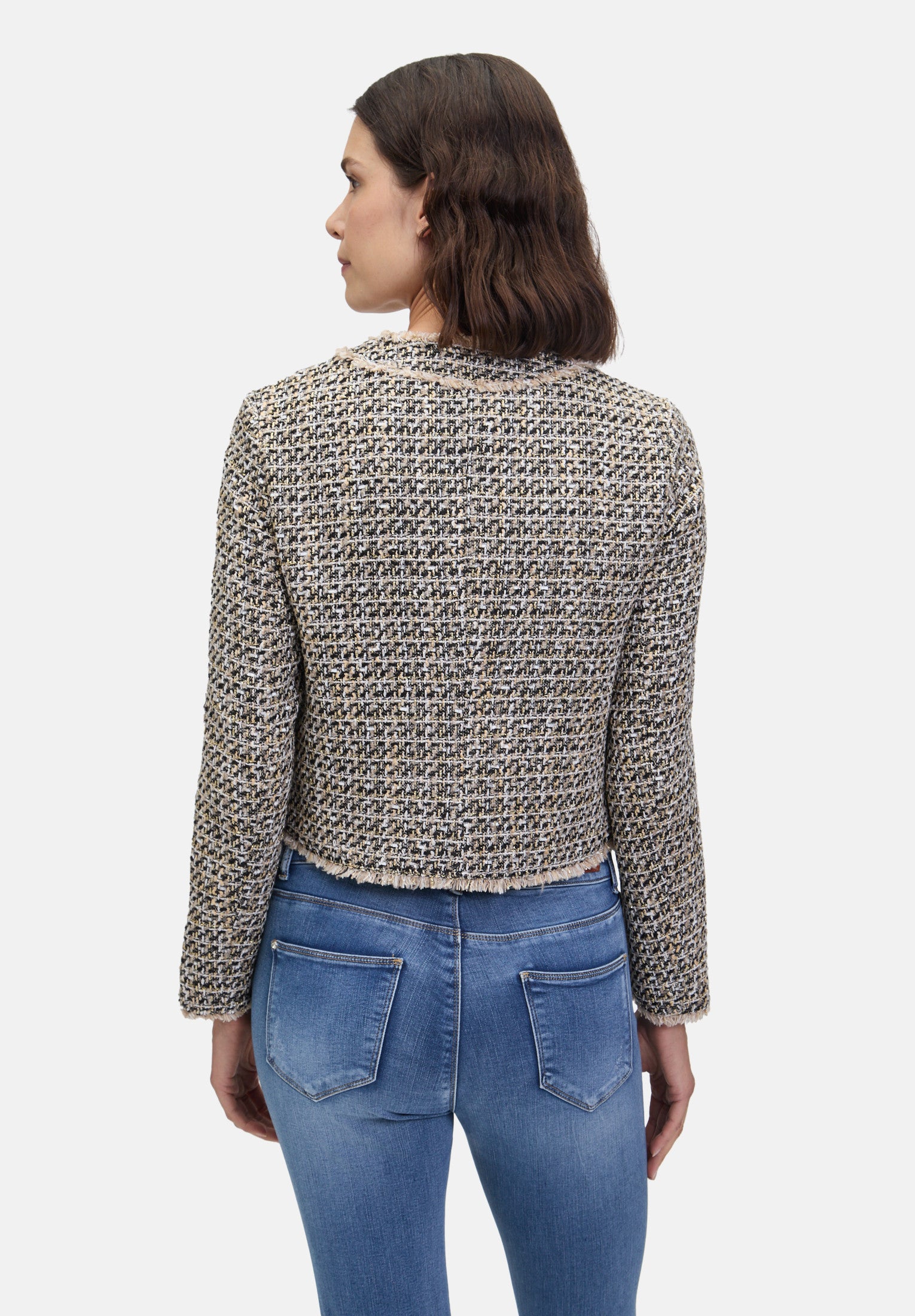 Black Boucle Short Jacket