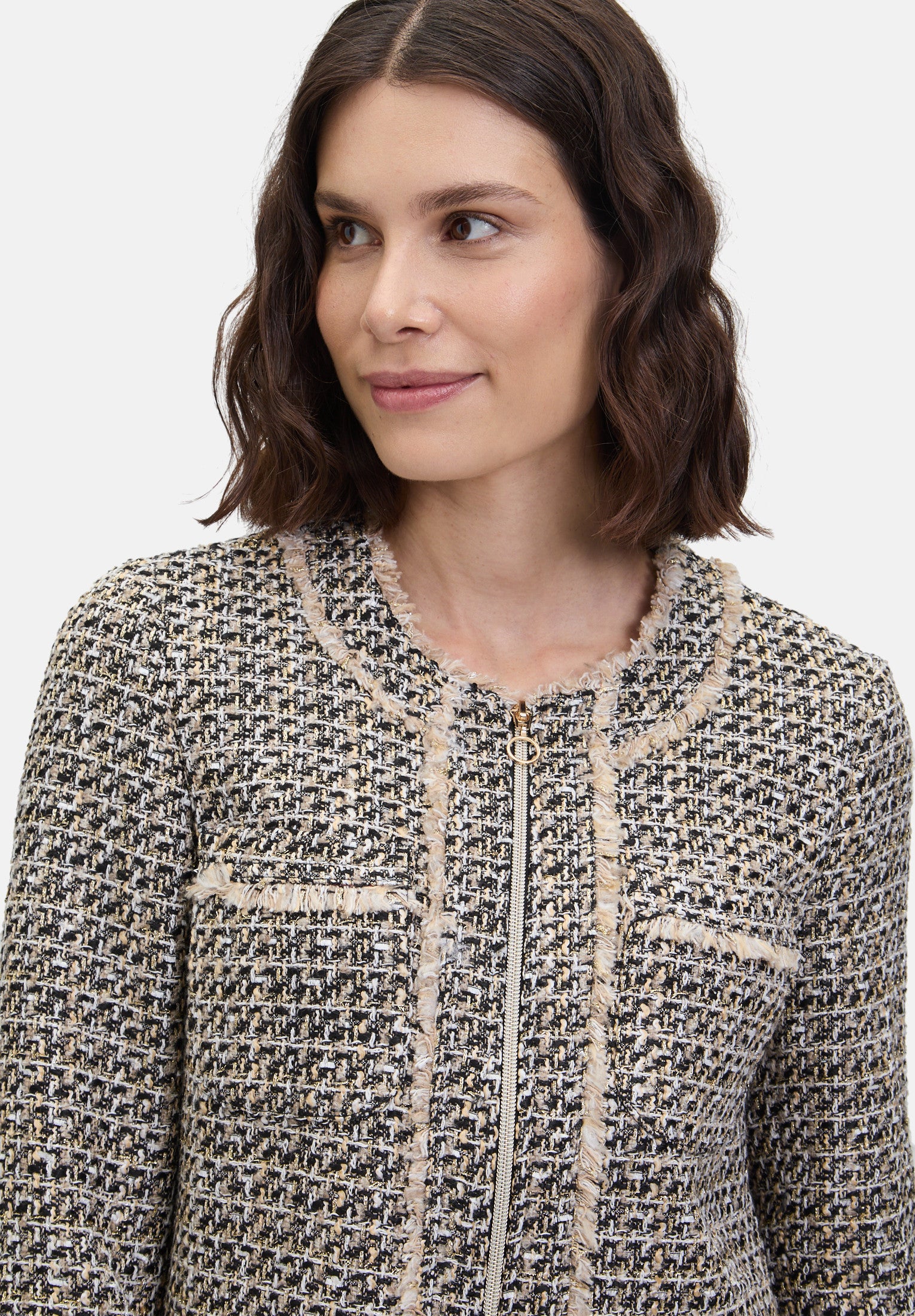Black Boucle Short Jacket