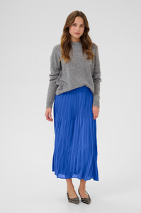 Blue Pleated Skirt