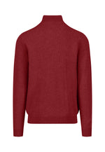 Load image into Gallery viewer, Wine Textured Half Zip Sweater

