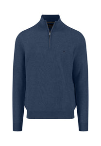 Night Textured Half Zip Sweater