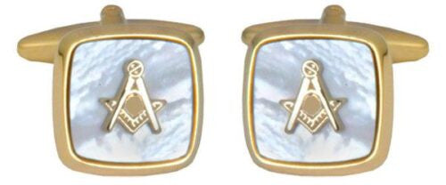 Mother of Pearl Masonic Cufflinks