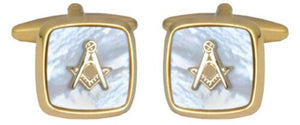 Mother of Pearl Masonic Cufflinks