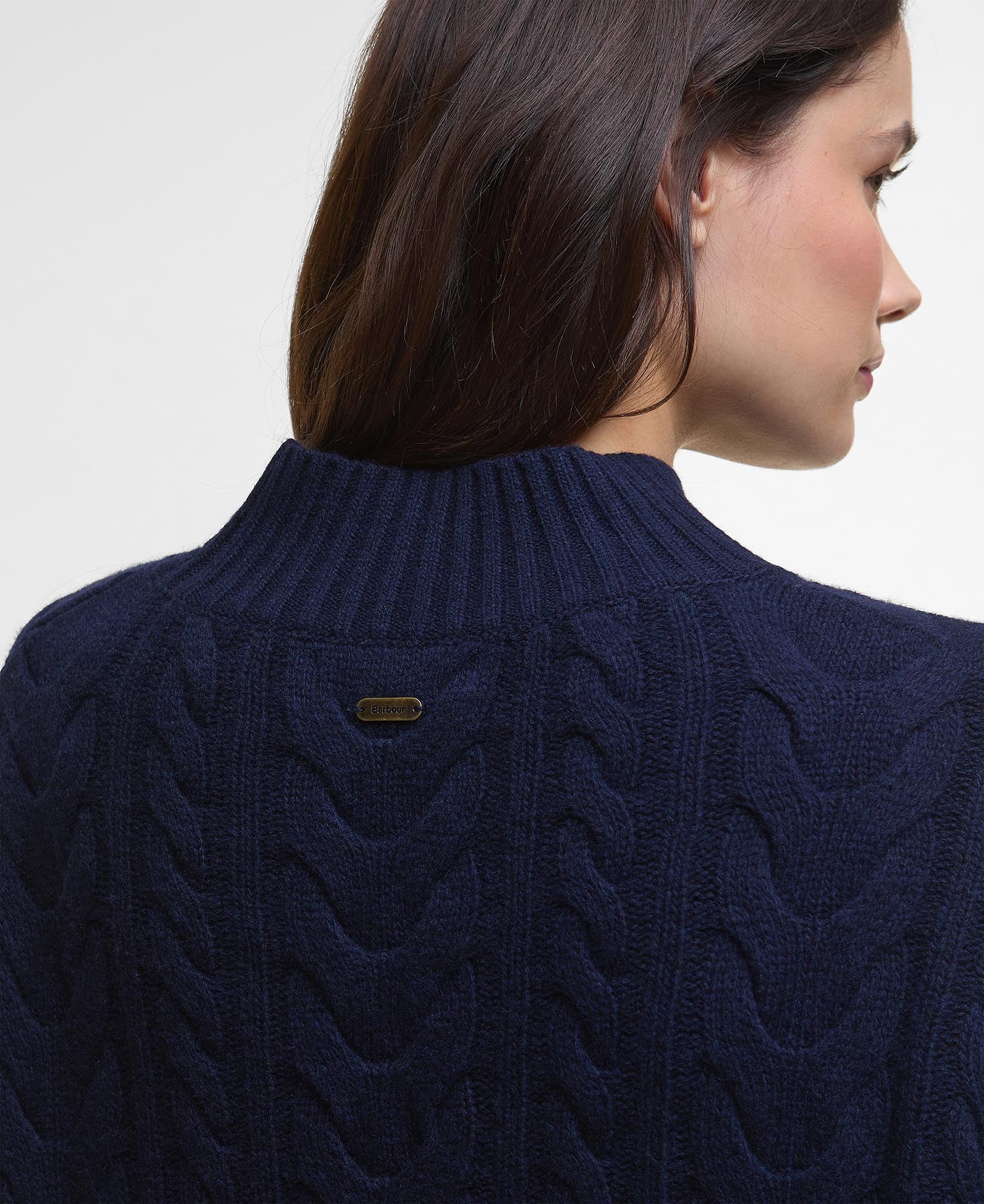 Navy Belford Cable Knitted Dress