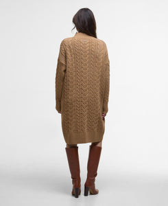 Camel Belford Cable Knitted Dress