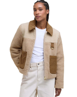 Load image into Gallery viewer, Camel Malena Fleece Jacket
