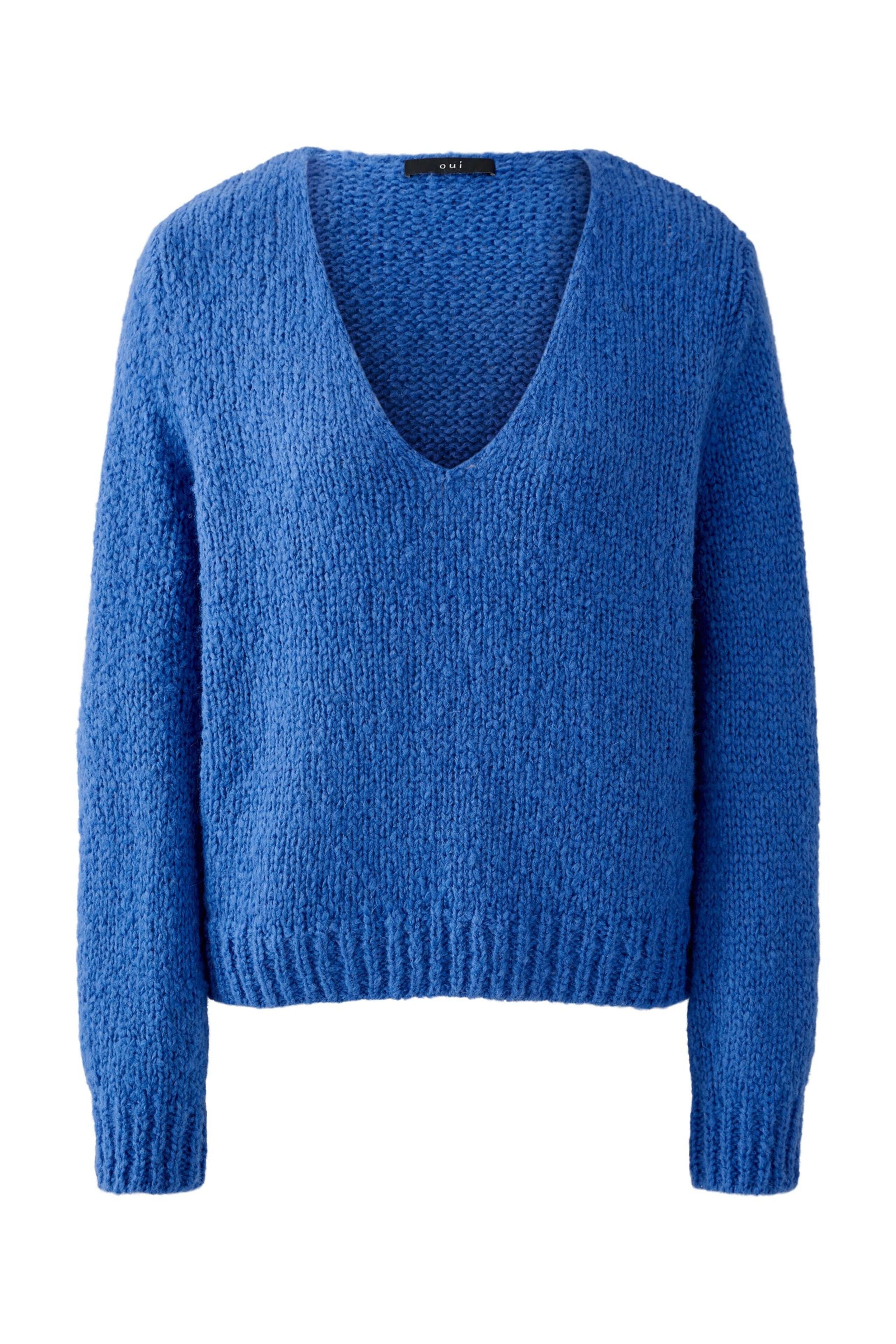 Blue V-Neck Pullover
