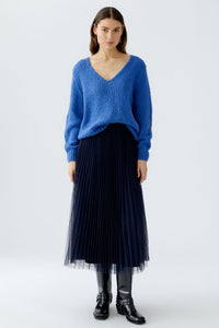 Blue V-Neck Pullover