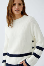 Load image into Gallery viewer, White Viniah Stripe Jumper

