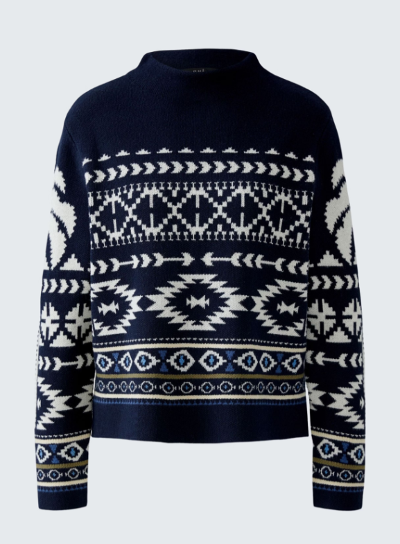 Navy Patterned Jumper