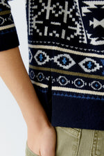 Load image into Gallery viewer, Navy Patterned Jumper
