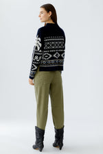 Load image into Gallery viewer, Navy Patterned Jumper
