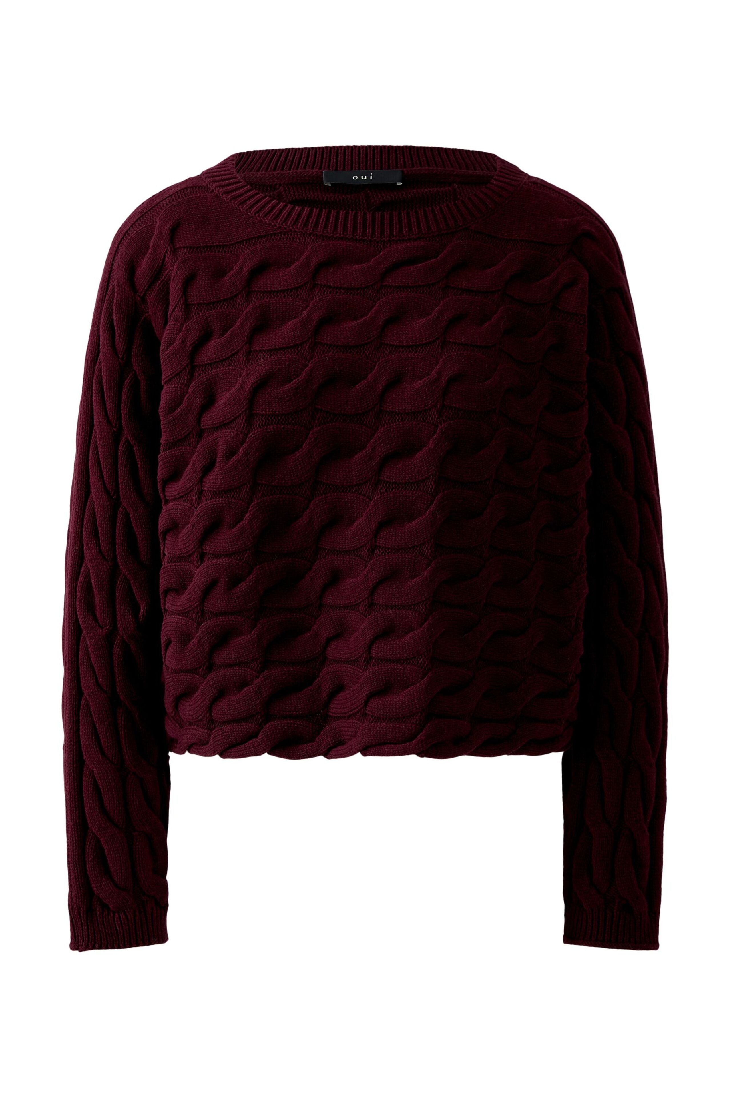 Berry Cable Knit Jumper