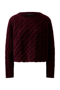 Berry Cable Knit Jumper