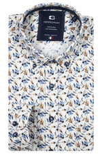 Load image into Gallery viewer, Navy Twill Leaf Print Shirt
