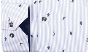 Blue Penguin Print Shirt