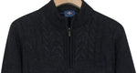 Load image into Gallery viewer, Navy Half Zip Cable Knit
