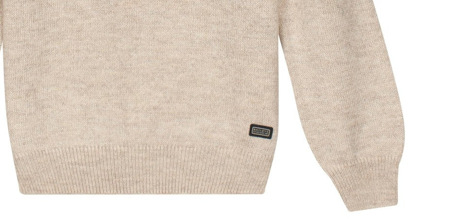 Sand Half Zip Cable Knit